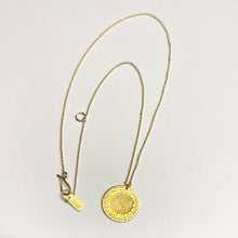 Load image into Gallery viewer, &#39;Remembering&#39; by Ashley Campbell - Gold Plated Diamond Dusted Coin Pendant Necklace