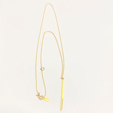 Load image into Gallery viewer, &#39;Remembering&#39; by Ashley Campbell - Gold Plated Diamond Dusted Long Bar Necklace