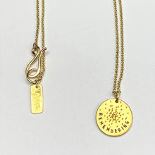 Load image into Gallery viewer, &#39;Remembering&#39; by Ashley Campbell - Gold Plated Diamond Dusted Mini Coin Pendant Necklace