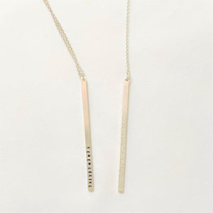 'Remembering' by Ashley Campbell - Sterling Silver Diamond Dusted Lariat Necklace